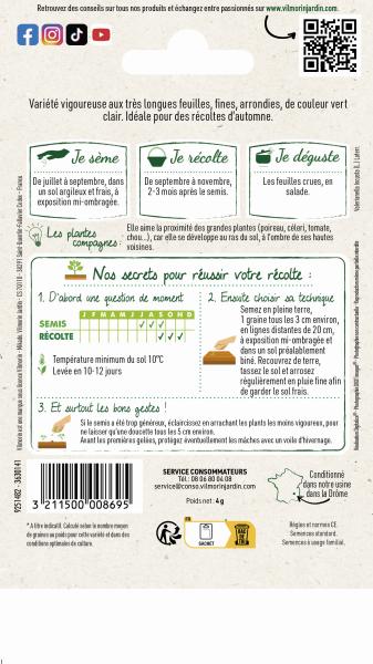 Potagères - Mâche à Grosse Graine - MEDIA_PACKAGING_VERSO